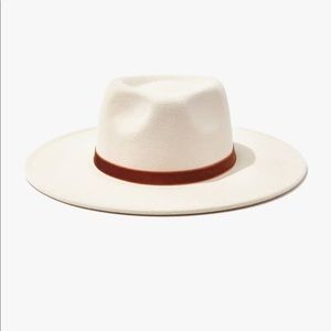 Brushed velvet trimmed fedora